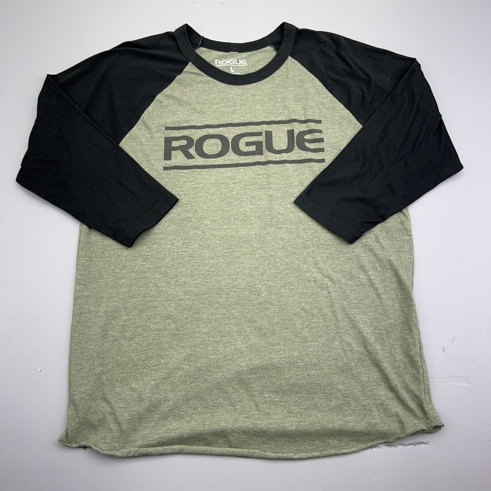 Rogue Men's Two-Tone Raglan Long Sleeve Shirt - Olive Green & Black